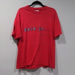 Vintage Dale Earnhardt Jr Budweiser Tee Mens Size M Red NASCAR Racing Chase Auth